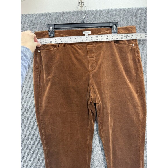 J. Jill Corduroy Pants Womens 2X Brown Pull On Straight Leg Pockets High Rise - Picture 6 of 10
